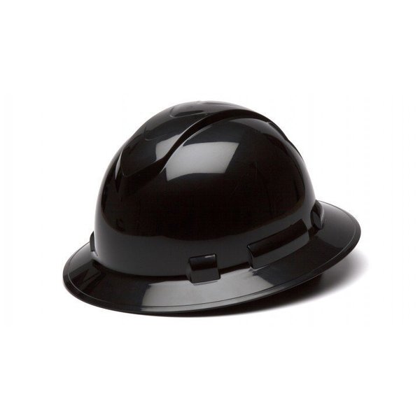 Pyramex - Ridgeline Hard Hat - Black-Ridgeline Full Brim 4 Pt Ratchet Suspension HP54111